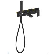 Смеситель для ванны/душа Aquatek Либра AQ1644MB встраиваемый, однозахв., с руч. душем, черный мат