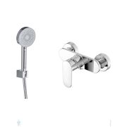 Сет Aquatek Ника 2в1 AQ1834CR Смеситель для душа AQ1860CR+Душевой гарнитур AQ2030CR, цвет: хром