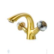 Смеситель Boheme Flora 311-FL для раковины, на 1 отверстие, двухзахватный, бронза