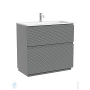 Тумба под раковину Sancos Folk Floor FL90FES 890х445х850 напольная, с 2-мя ящиками, Ergraut soft