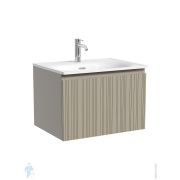 Тумба под раковину Sancos Code CD60GP 590х453х400 подвесная, c 1-им ящиком, цвет: Серая платина