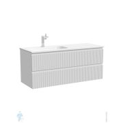Тумба под раковину Sancos Snob R SNR120LW 1195х445х500 подвесная, левая, 2 ящика, цвет: Bianco
