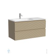 Тумба под раковину Sancos Folk FL100LCP 995х445х500 подвесная, левая, 2 ящика, цвет: Капучино