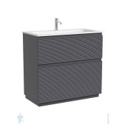 Тумба под раковину Sancos Folk Floor FL90FGS 890х445х850 напольная, с 2-мя ящиками, цвет: Grey soft
