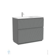 Тумба под раковину Sancos Folk Floor FL100FLES 995х445х850 напольная, левая, 2 ящика, Ergraut soft