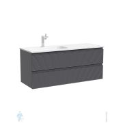 Тумба под раковину Sancos Folk FL120LGS 1195х445х500 подвесная, левая, 2 ящика, цвет: Grey soft