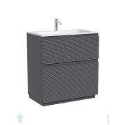 Тумба под раковину Sancos Folk Floor FL80FGS 790х445х850 напольная, с 2-мя ящиками, цвет: Grey soft