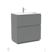 Тумба под раковину Sancos Folk Floor FL80FES 790х445х850 напольная, с 2-мя ящиками, Ergraut soft