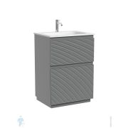 Тумба под раковину Sancos Folk Floor FL60FES 590х445х850 напольная, с 2-мя ящиками, Ergraut soft