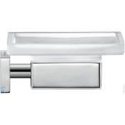 Уценка! Мыльница DURAVIT Karree подвесная, цвет: хром/матовое стекло 0099521000