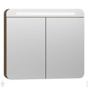 Уценка! Зеркало-шкаф Vitra Nest Trendy 800х700х150 с подсветкой, плавное закрытие, цвет дерево 56175