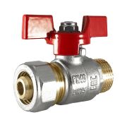 Кран шаровой STI обжимной НР 16х½