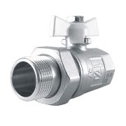 Кран шаровой STI накидная гайка с полусгоном бабочка 20