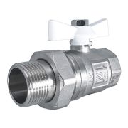 Кран шаровой STI накидная гайка с полусгоном бабочка 25