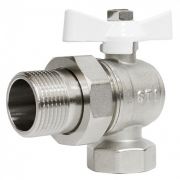 Кран шаровой STI накидная гайка с полусгоном бабочка угловой 25