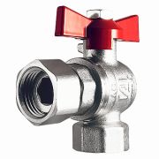 Кран шаровой STI накидная гайка угловой 15 (для котлов)