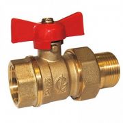 Кран шаровой Галлоп Стандарт 232 накидная гайка с полусгоном бабочка 20