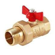 Кран шаровой Галлоп Практик 132 накидная гайка с полусгоном бабочка 20