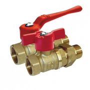 Кран шаровой БАЗ 11б27п1 накидная гайка с полусгоном рычаг 25