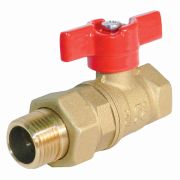 Кран шаровой БАЗ 11б27п1 накидная гайка с полусгоном бабочка 20