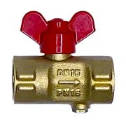 Кран шаровой для манометра Ci 11б27п(м) со спуском 15 (G½