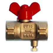 Кран шаровой для манометра Ci 11б27п(м)2 с краном Маевского 15 (G½