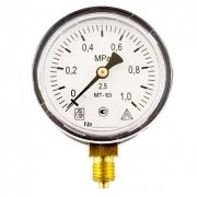 Манометр радиальный МТ 63П 1,0МПа (метрическая резьба - М12х1.5)