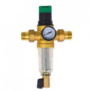 Фильтр B-01 с редуктором и манометром стекл. корпус 3/4